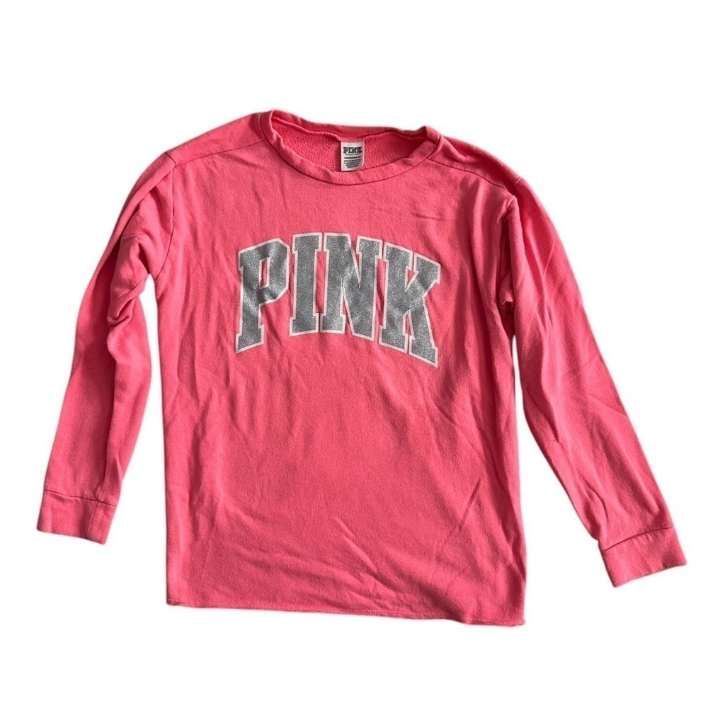 PINK pink Xs Sparkly Crewneck Sweater